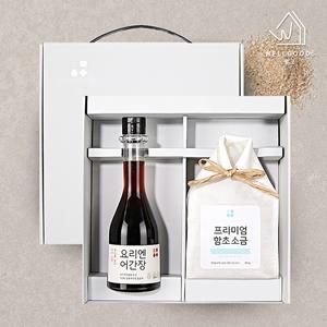 [웰굿]프리미엄 소금 혼합 선물세트 1호(함초400g,어간장250ml)