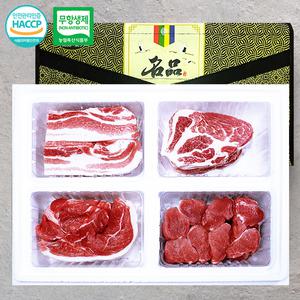 [아우내]무항생제HACCP 한돈 4구 선물세트 3호 2kg(삼겹외3종)