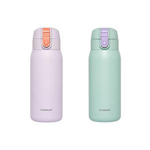 락앤락 스쿨핏 코튼캔디 원터치 텀블러 370ml, 바이올렛+민트, 2개