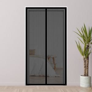 리빙피스 방충네트 자석 문 모기장 100x210cm 블랙