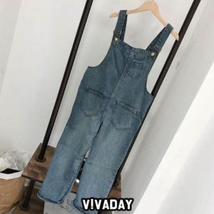 VIDS-SS1048 데님 멜빵 팬츠 점프수트