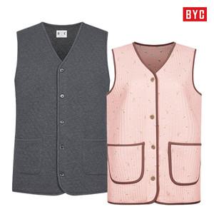 [하프클럽/BYC]BYC 에어메리 베이직 남녀 앞단추 내복조끼 / 편안하고 따뜻하게 입을