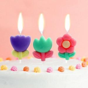 [하프클럽/셀러허브_여성트랜드패션]해피 생일초 3개입 기념일 케이크초