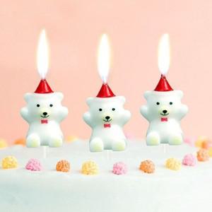 [하프클럽/셀러허브_여성트랜드패션]해피 생일초 3개입x2세트 곰돌이초