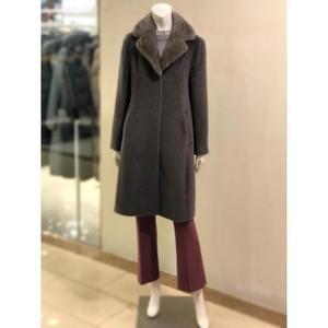 벨리시앙 세이브존01 밍크칼라 울 블렌드 수리알파카 코트  LC3404