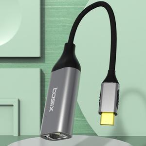 베이식스 USB C타입 허브 랜카드 노트북 랜선 젠더 맥북 인터넷연결 LAN