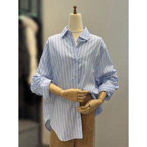 갤러리아 ABFZ 루즈핏 스트라이프 롱셔츠 남방 ACZ5HB38G