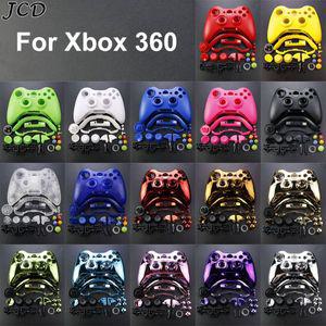 XBOX 360 무선 컨트롤러용 JCD 풀 케이스 게임 패드 하우징 쉘 커버 버튼 키트 포함 아날로그 스틱 범퍼 액