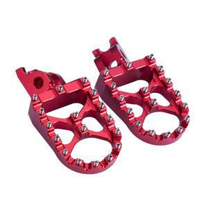 Hopider CNC Wide Foot Pegs MX Compatible with CR125 /250 02-07, CRF150R 07-19, CRF250R 04-19, CRF250X CRF450R 02-19, CRF450RX 17-19, CRF450X 05-19 CRF250L /M 12-18, CRF250RALLY 17-18,Red
