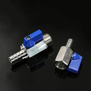 304 스테인리스 스틸 18 14 38 12 BSP x 7mm 8mm 10mm 12mm 호스 바브 미니 위생 볼 밸브 수제 파이프 피팅