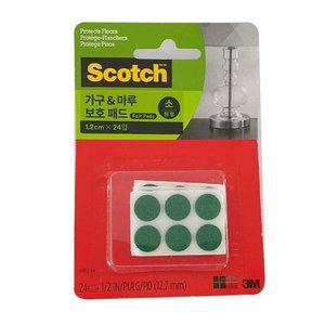 [기타]3M 코맨드 가구 마루 보호 패드 원형24입소1.2cm (WFH37LT)