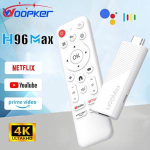 오네어 크롬캐스터 Woopker H96 Max H313 TV 스틱 안드로이드 14.0 지원 4K Wifi6 BT5.0 쿼드 코어 ARM Cortex A53, 블루투스 음성 원격 제어 포함