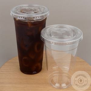 도토리마켓 16온스아이스컵 13온스종이컵 카페일회용컵 테이크아웃 컵 10개입 뚜껑포함