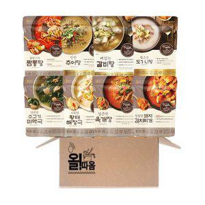 [기타]아워홈 8종세트 (미역국+해장국+육개장+김치찌개+짬뽕탕+추어탕+갈비탕+도가니탕) 각 1개씩