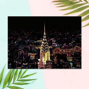 뉴욕의밤 야경 스크래치페이퍼 DIY 컬러링북 미술동아리 키덜트 취미활동