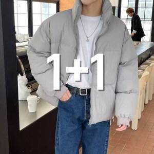 1 1 남녀공용 겨울 커플패딩 오버핏 숏패딩 3컬러
