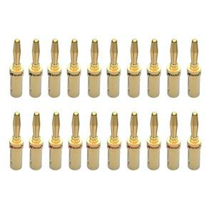 HiFi Palic MATIHUR 바나나 플러그 오디오 잭 스피커 용 나사 잠금 장치가있는 24K 금도금 4MM 커넥터 20