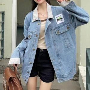 [오노마] ONM 6374 캐주얼 빈티지 카라 여자자켓 골덴 청