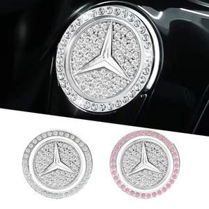 호환 CLA 버튼 원 중지 클릭 W204 W211 GLA W210 엔진 시작 벤츠 자동차 점화 액세서리 메르세데스 스위치 스티커