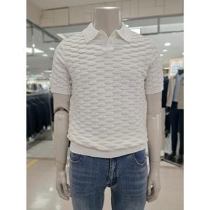 [바쏘옴므]바쏘옴므 세이브존05 아이보리면혼방기본카라반팔니트 WSZ2WT31AIV (32249602)
