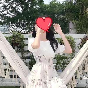 [오노마] ONM 하이웨스트 쉬폰 프릴 여름 반팔 러블리 롱 원피스