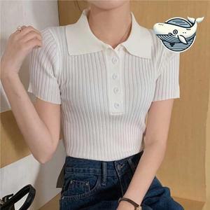 [오노마] ONM 골지카라 반팔니트 슬림핏 데일리 캐주얼 루즈핏