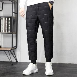 겨울 방한 패딩 조거 팬츠 중년남성 바지 솜 기모 밴딩 40대 남사친