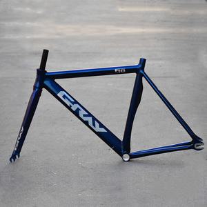 자전거프레임 그레이 F10 700c 6061-T6 알루미늄 합금 고정 기어 프레임 포크 픽시 자전거 52cm 55cm 부품