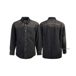 [롯데백화점]우영미 SS25 남성 데님 백로고 셔츠 W251SH17 985G