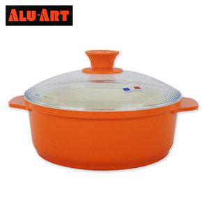 ALUART 벨로IH-18CM 러블리 미니팟 양수 세라믹코팅 내열유리뚜껑 인덕션포함 모든열원사용냄비