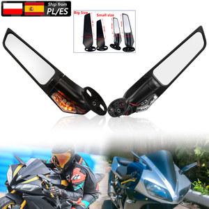 오토바이 바이크 백미러 조정 가능한 회전 미러 윈드 튜닝 가와사키 ZX10R ZX9R ZX7R ZX6R ZX636 ZX12R ZX14R