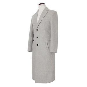 [셀러허브]남자 싱글코데일리트 그레이 30대 겨울 울코트 카라 롱자켓 (S31580104)