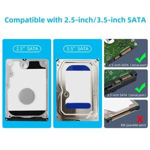 3.5인치 HDD 인클로저 USB 3.0-SATA 하드 드라이브 케이스 SSD 인클로저 외부 솔리드 스테이트 하드 드라이