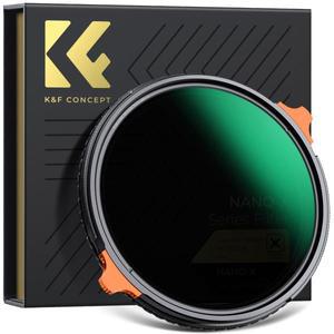 K&F Concept Nano-X 트루 컬러 가변 ND2-32+CPL 필터 49-82mm 중립 밀도 원형 편광 2in1 카메라 렌즈