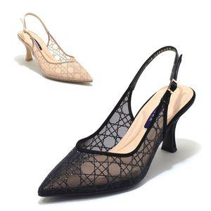 [갤러리아] 세라 백화점전용 여성 수제화 니트 망사 슬링백힐 S24G008 컬러 2종 7CM