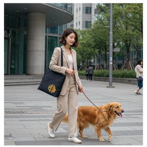 이니셜 모노그램 에코백 투포켓