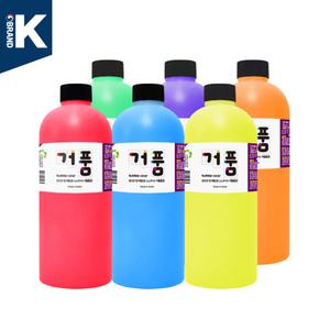 [스노우키즈] 거품물감1000ml 대용량 6색/유아물감/거품놀이/버블/형광놀이/엄마표미술