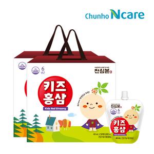 천심본 키즈홍삼 40mL 30개입 2박스, 우리아이 첫홍삼/건강기능식품