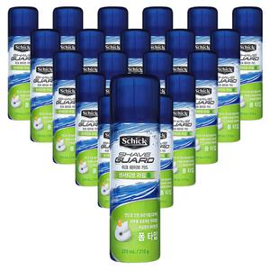 쉬크 쉐이브가드 센서티브 라임폼 220ml x 20개 쉐이빙 면도 거품 폼 크림 젤