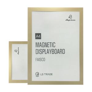 다용도 자석프레임 A4 액자 화이트보드 냉장고 부착가능 CMF-06 골드