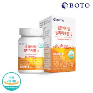 보뚜 종합비타민 멀티미네랄 15 90정 x 1박스 (3개월분) /15중 복합기능성,엽산,아연 등