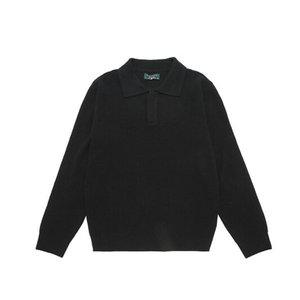 [카운테스마라](센텀시티점)23F/W 포근하고 따뜻한 울믹스 립니트 블랙 카라 니트티 CSTW3B1111K0