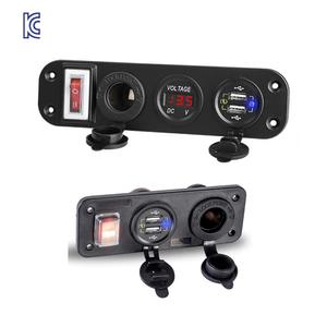 DIY 매립형 시거잭 볼트게이지 USB 소켓 전원스위치 2구