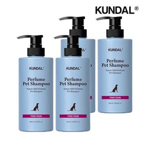 쿤달 네이처 마일드 퍼퓸 애견 샴푸 핑크레인 500ml x4개