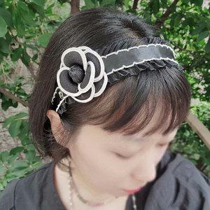 [JJQUEEN] 러브 까멜리아 머리띠 블랙꽃 HR581