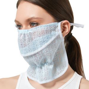 시스루 자외선 차단 마스크/여름 메쉬 얼굴 햇빛 가리개/여성 안면 패션 망사 쿨마스크/골프 등산 비치