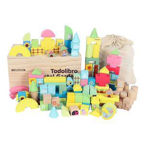 파스텔 가든 원목 블록 120pcs