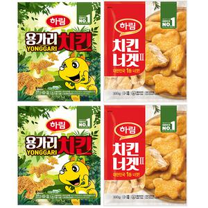 용가리+치킨너겟+팝콘치킨+치즈스틱/인기산식 2+2/하림