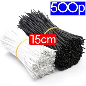 15cm PVC 밴딩 철사 500개/원예 식물 부품 전선 빵끈 봉지끈 포장끈 철끈 묶음끈 케이블 트위스트 타이