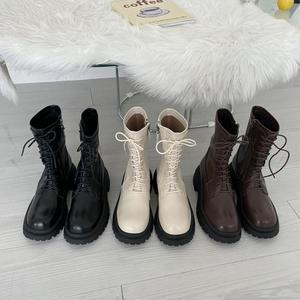 [OFM80N27]sabes 여성 워커부츠 미들굽6cm 스판부츠